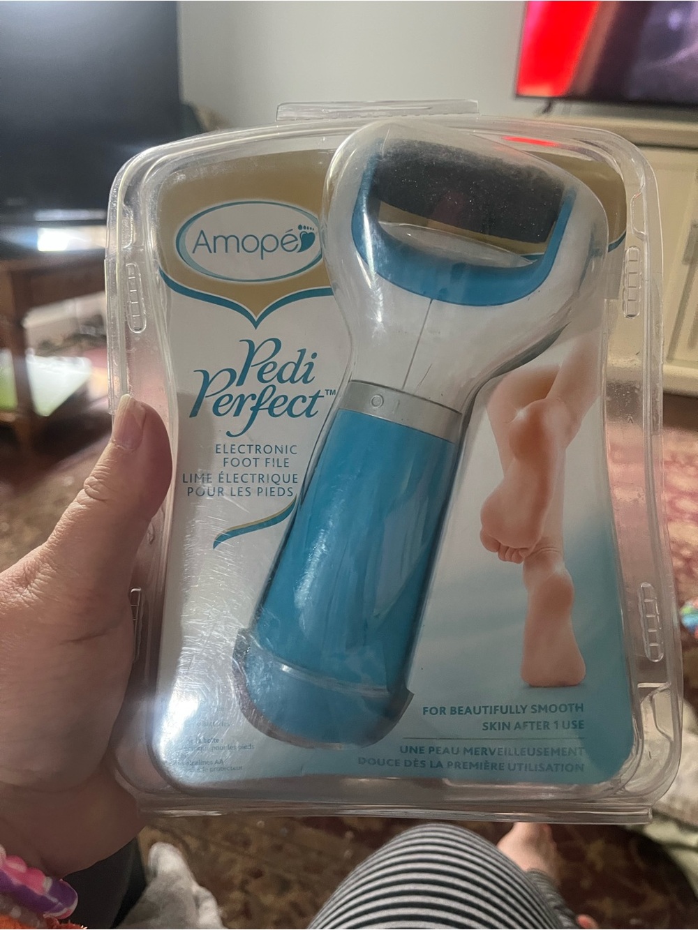 Amope Pedi Perfect Electronic Foot File - Blue